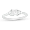 Thumbnail Image 0 of 0.37 CT. T.W. Princess-Cut Diamond Tri-Sides Engagement Ring in 10K White Gold