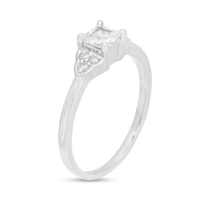 0.37 CT. T.W. Princess-Cut Diamond Tri-Sides Engagement Ring in 10K Gold