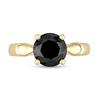 3.00 CT. Black Diamond Solitaire Engagement Ring in 10K Gold