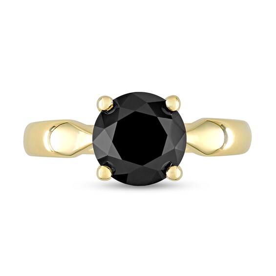 3.00 CT. Black Diamond Solitaire Engagement Ring in 10K Gold