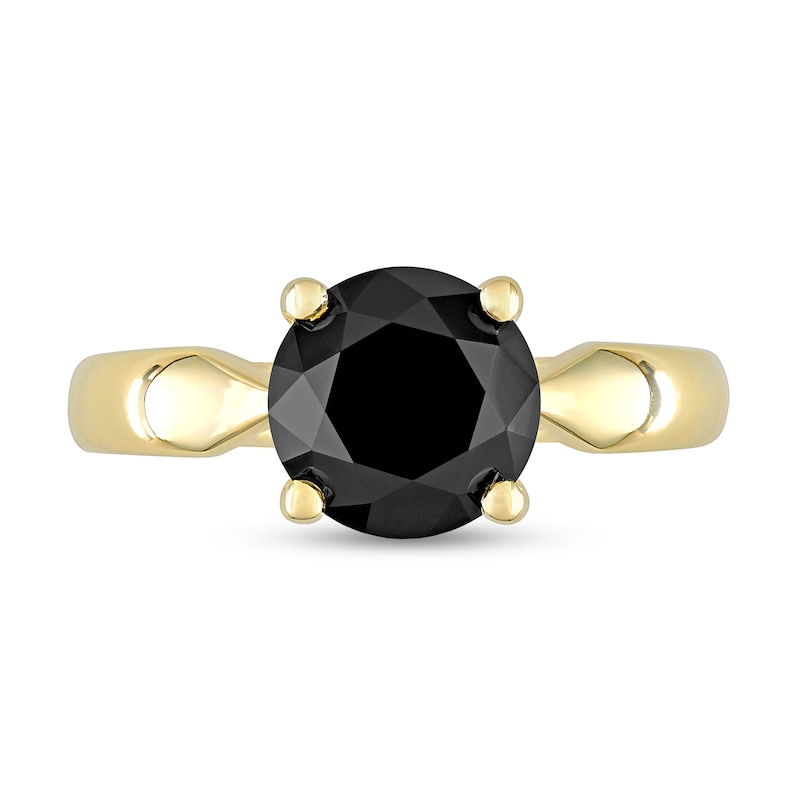 3.00 CT. Black Diamond Solitaire Engagement Ring in 10K Gold|Peoples Jewellers