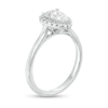 Thumbnail Image 2 of 1.11 CT. T.W. Certified Pear-Shaped Diamond Frame Engagement Ring in 14K White Gold (I/I2)