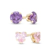 Thumbnail Image 0 of 4.0mm Cubic Zirconia Solitaire Stud Earrings Set in 14K Gold