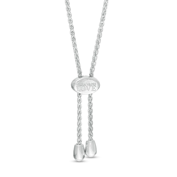 Vera Wang Love Collection 0.18 CT. T.W. Diamond "LOVE" Bolo Bracelet in Sterling Silver - 9.0"