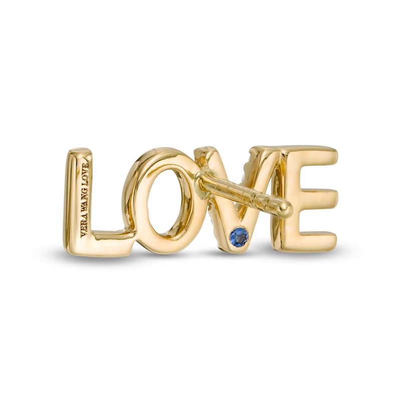 Vera Wang Love Collection 0.04 CT. T.W. Diamond "LOVE" Stud Earrings in 10K Gold|Peoples Jewellers