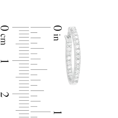 0.48 CT. T.W. Diamond Inside-Out Hoop Earrings in Sterling Silver