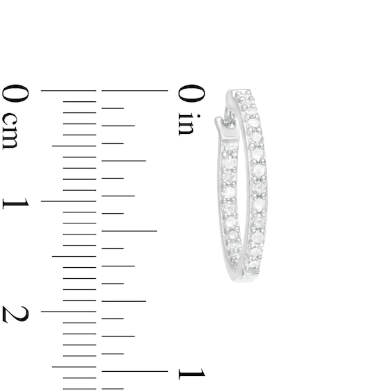 0.48 CT. T.W. Diamond Inside-Out Hoop Earrings in Sterling Silver