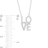 Vera Wang Love Collection 0.18 CT. T.W. Diamond "LOVE" Necklace in Sterling Silver - 19"