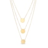 Thumbnail Image 1 of Polished Disc Triple Strand Necklace in 14K Gold