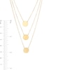 Thumbnail Image 3 of Polished Disc Triple Strand Necklace in 14K Gold