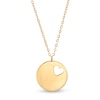 Thumbnail Image 0 of Cut-Out Heart Disc Necklace in 10K Gold