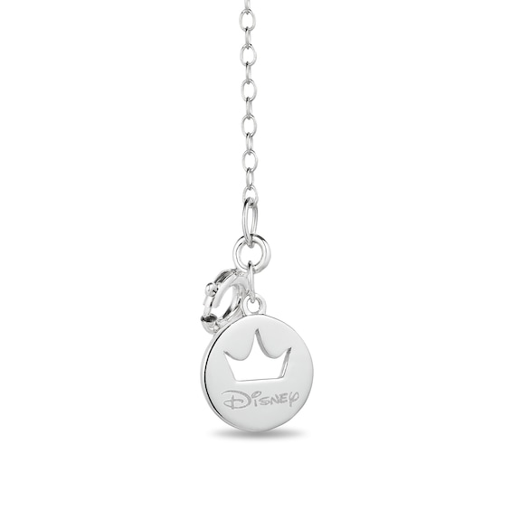 Collector's Edition Enchanted Disney Cinderella 70th Anniversary Diamond Clock Pendant in Sterling Silver - 19"