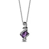 Thumbnail Image 0 of Enchanted Disney Villains Ursula Amethyst and 0.085 CT. T.W. Diamond Pendant in Sterling Silver with Black Rhodium - 19"