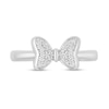 Thumbnail Image 2 of Mickey Mouse & Minnie Mouse 0.085 CT. T.W. Diamond Bow Ring in Sterling Silver