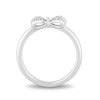 Thumbnail Image 3 of Mickey Mouse & Minnie Mouse 0.085 CT. T.W. Diamond Bow Ring in Sterling Silver