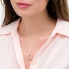 0.58 CT. T.W. Diamond Tilted Heart Necklace in 10K Rose Gold