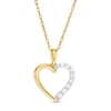 0.18 CT. T.W. Diamond Heart Outline Pendant in 10K Gold