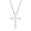 0.29 CT. T.W. Diamond Cross Pendant in 10K White Gold