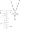 0.29 CT. T.W. Diamond Cross Pendant in 10K White Gold