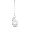 Enchanted Disney Princess Diamond Accent Castle in Glass Dome Pendant in Sterling Silver and 10K Rose Gold - 24"