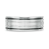 Thumbnail Image 3 of Vera Wang Love Collection Men's Grooved Wedding Band in 14K White Gold and Black Rhodium