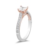 Thumbnail Image 1 of Enchanted Disney Princess 0.95 CT. T.W. Princess-Cut Diamond Engagement Ring in 14K Two-Tone Gold