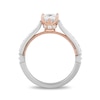 Thumbnail Image 3 of Enchanted Disney Princess 0.95 CT. T.W. Princess-Cut Diamond Engagement Ring in 14K Two-Tone Gold