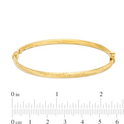 4.0mm Diamond-Cut Bangle in 14K Gold