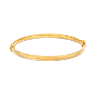 5.0mm Polished Bangle in 14K Gold