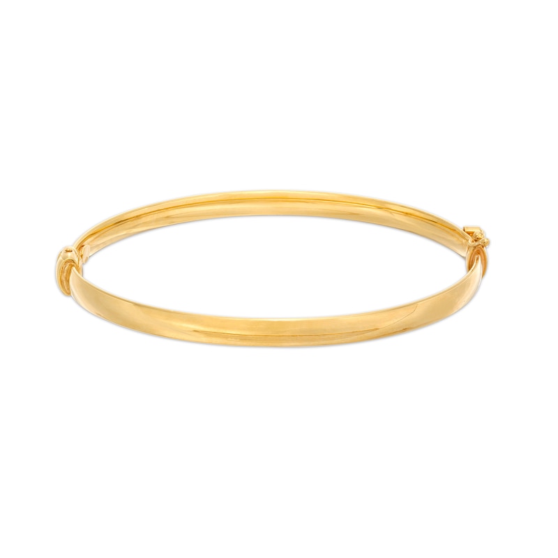 5.0mm Polished Bangle in 14K Gold|Peoples Jewellers