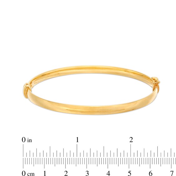 5.0mm Polished Bangle in 14K Gold