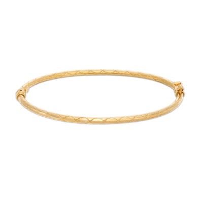 2.5mm Multi-Finish Bangle in 14K Gold