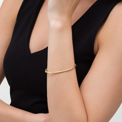 2.5mm Multi-Finish Bangle in 14K Gold