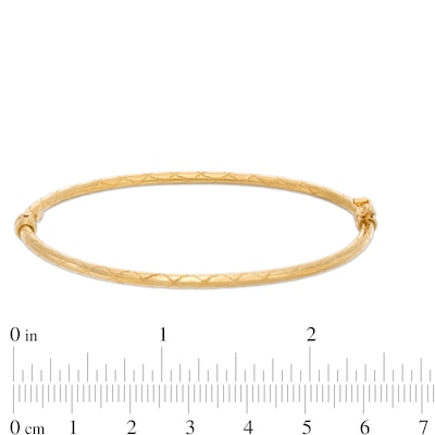 2.5mm Multi-Finish Bangle in 14K Gold