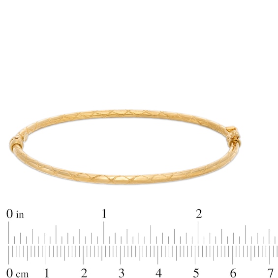 2.5mm Multi-Finish Bangle in 14K Gold