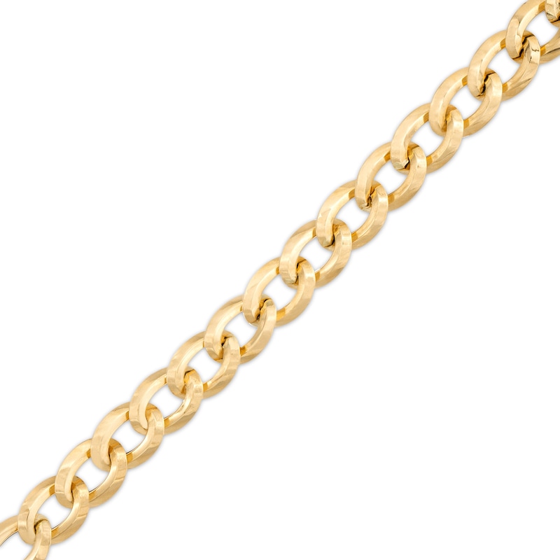 Italian Gold 8.5mm Curb Chain Bracelet in Hollow 14K Gold - 8.5"