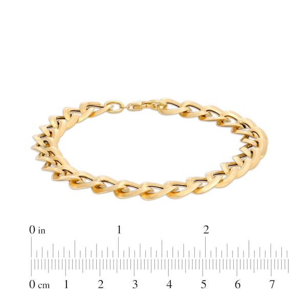 Italian Gold 8.5mm Curb Chain Bracelet in Hollow 14K Gold - 8.5"