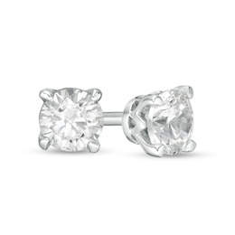 Trouvaille Collection 0.33 CT. T.W. DeBeers®-Graded Diamond Solitaire Stud Earrings in 14K White Gold (F/I1)