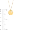 Cut-Out Paw Print Disc Necklace in 10K Gold