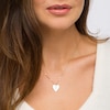 Thumbnail Image 2 of Polished Heart Disc Necklace in 10K Gold