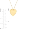 Polished Heart Disc Necklace in 10K Gold