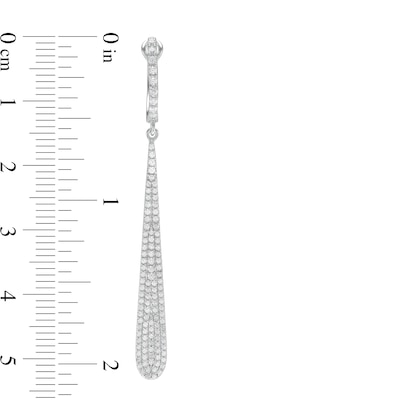 0.75 CT. T.W. Composite Diamond Elongated Pear-Shaped Drop Earrings in 10K White Gold