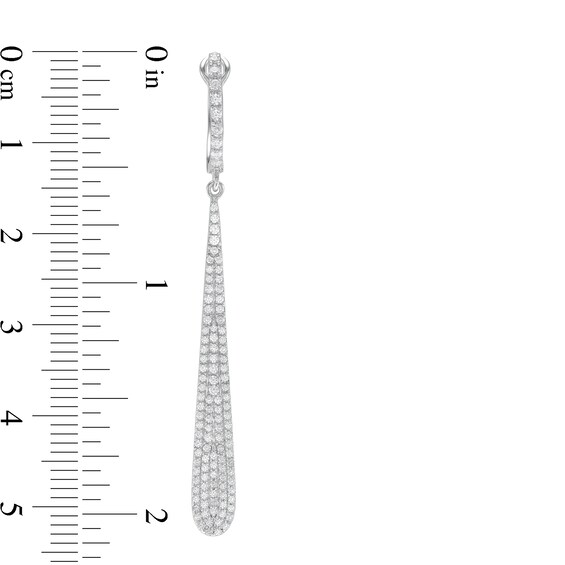 0.75 CT. T.W. Composite Diamond Elongated Pear-Shaped Drop Earrings in 10K White Gold