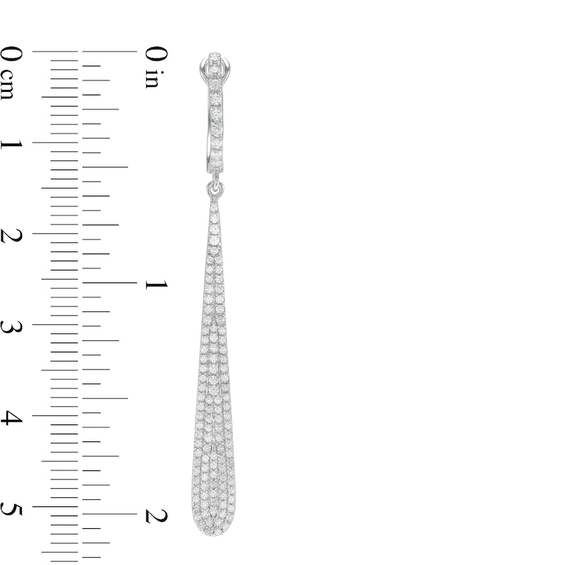 0.75 CT. T.W. Composite Diamond Elongated Pear-Shaped Drop Earrings in 10K White Gold