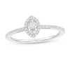 Thumbnail Image 0 of 0.10 CT. T.W. Diamond Marquise Frame Promise Ring in 10K White Gold