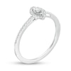 0.10 CT. T.W. Diamond Marquise Frame Promise Ring in 10K White Gold