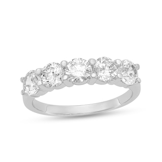 1.65 CT. T.W. Diamond Five Stone Anniversary Band in Platinum