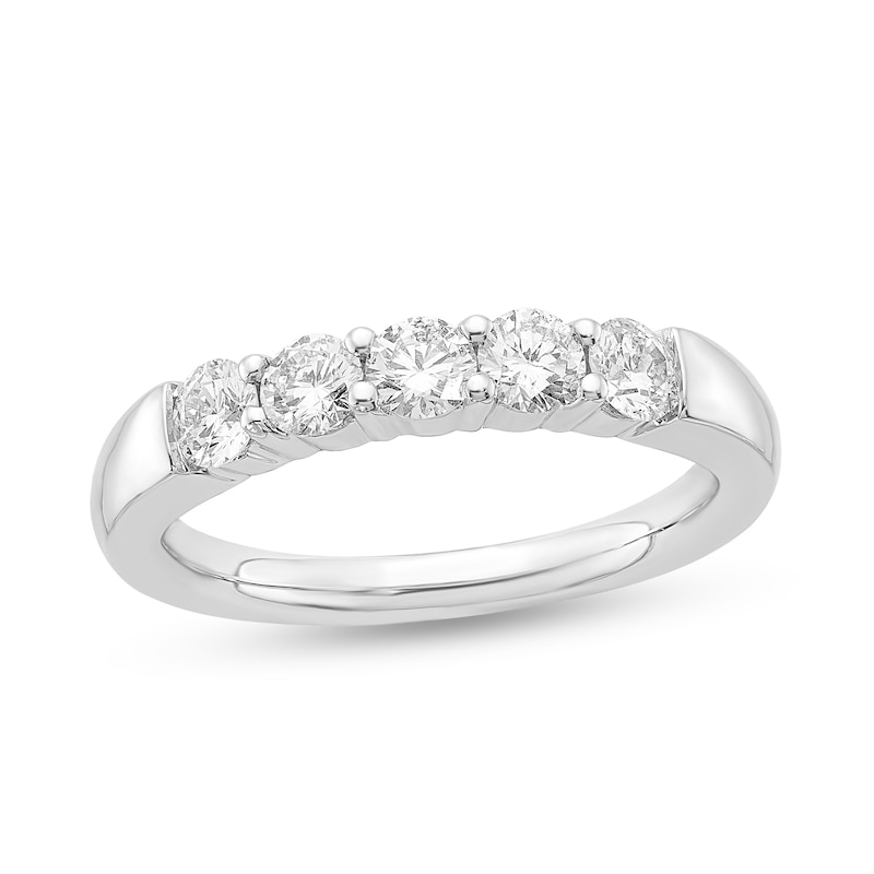CT. T.W. Diamond Five Stone Anniversary Band in Platinum|Peoples Jewellers