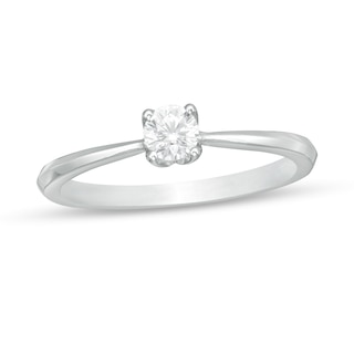 Trouvaille Collection CT. DeBeers®-Graded Diamond Solitaire Engagement Ring in 18K White Gold (F/I1