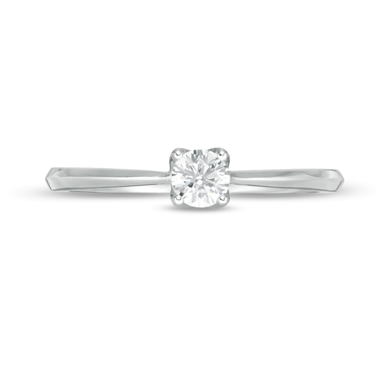 Trouvaille Collection CT. DeBeers®-Graded Diamond Solitaire Engagement Ring in 18K White Gold (F/I1